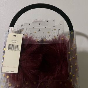 Elegant Burgundy Faux Fur Earmuffs